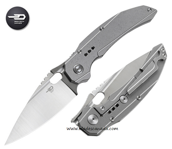 Bestech Exploit Framelock Folding Knife, CPM S35VN, Titanium Grey, BT2005A - Click Image to Close