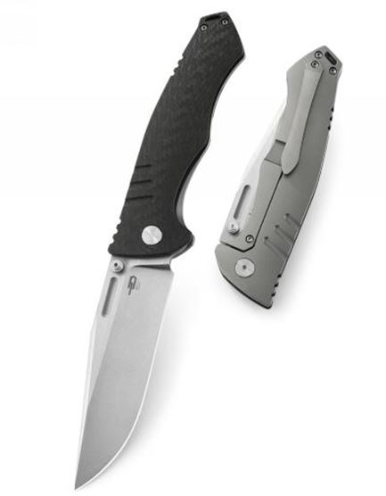 Bestech Keen II Framelock Folding Knife, S35VN, Titanium/CF, BT2301A