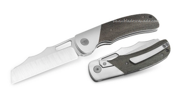 Bestech SYN Framelock Folding Knife, Elmax Satin/SW, Titanium/Micarta Black, BT2306B