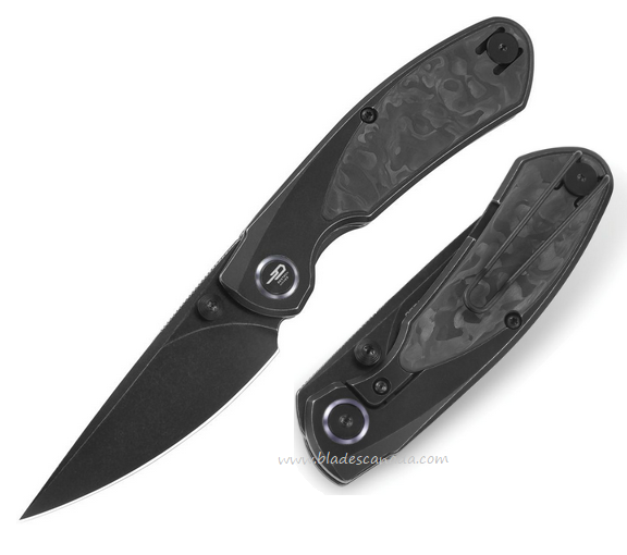 Bestech Lito Framelock Folding Knife, M390 Black SW, Titanium/Carbon Fiber, BT2307D