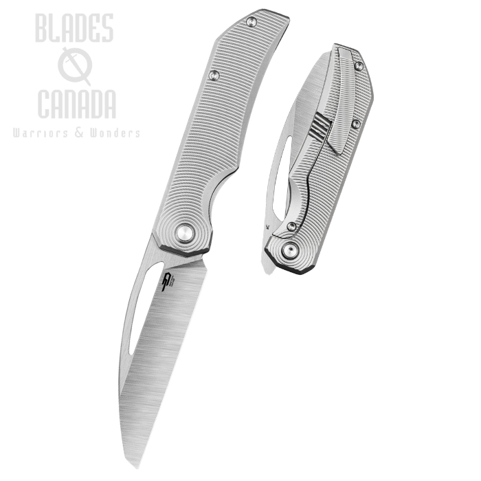 (image for) Bestech Mini Taipan Framelock Folding Knife, MagnaCut Satin, Titanium Bead Blasted, BT2603C