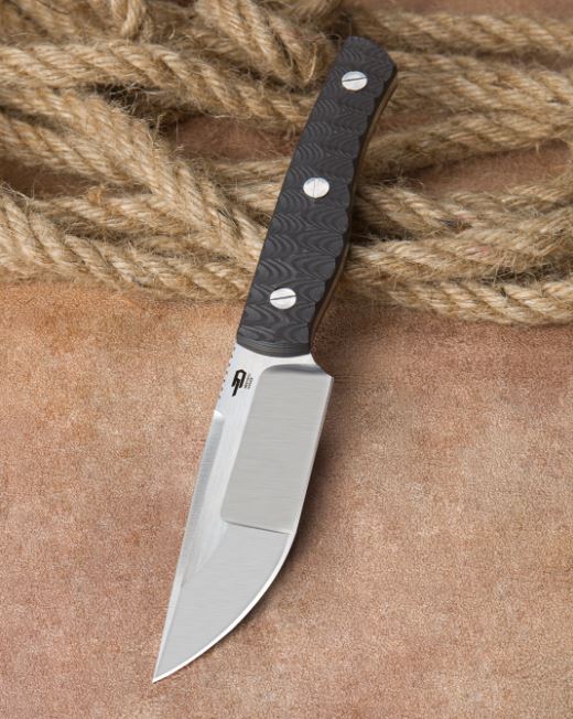 Bestech Heidi Blacksmith 2 Fixed Blade Knife, S35VN, Carbon Fiber Handle, Kydex Sheath, BFK04A