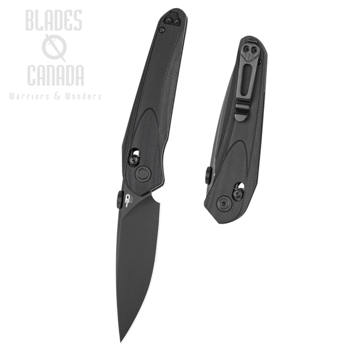 (image for) Bestech Mothus Crossbar Lock Folding Knife, 14C28N Black, G10 Black, BG67G
