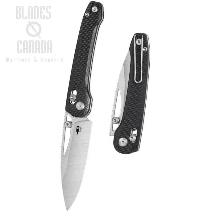 (image for) Bestech Cobber Crossbar Lock Folding Knife, 14C28N Satin/SW, G10 Black, BG68A