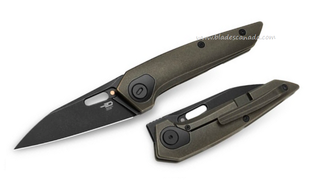Bestech VK-Void Flipper Framelock Knife, Elmax Black SW, Titanium Black Bronze, BT2305D