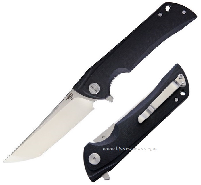 Bestech Paladin Flipper Folding Knife, D2 Tanto Two-Tone, G10 Black, BG16A-1