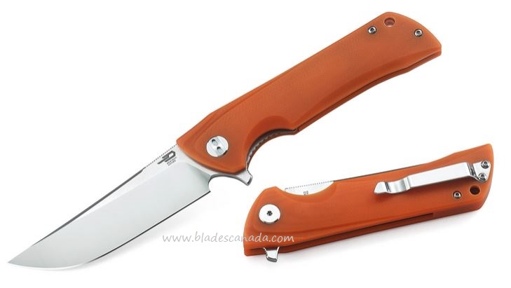 Bestech Paladin Flipper Folding Knife, D2 Tanto Two-Tone, G10 Orange, BG16C-1