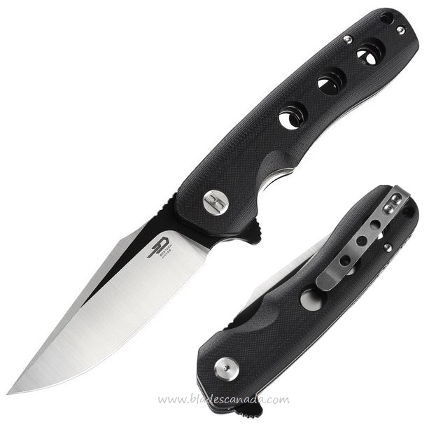 Bestech Arctic Flipper Folding Knife, D2 Two-Tone, G10 Black, BG33A-1