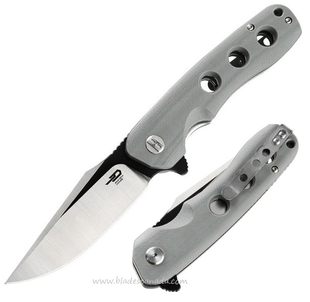 Bestech Arctic Flipper Folding Knife, D2 Two-Tone, G10 Grey, BG33C-1