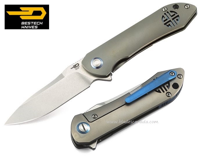 Bestech Emperor Flipper Framelock Knife, S35VN, Titanium, BT1808A