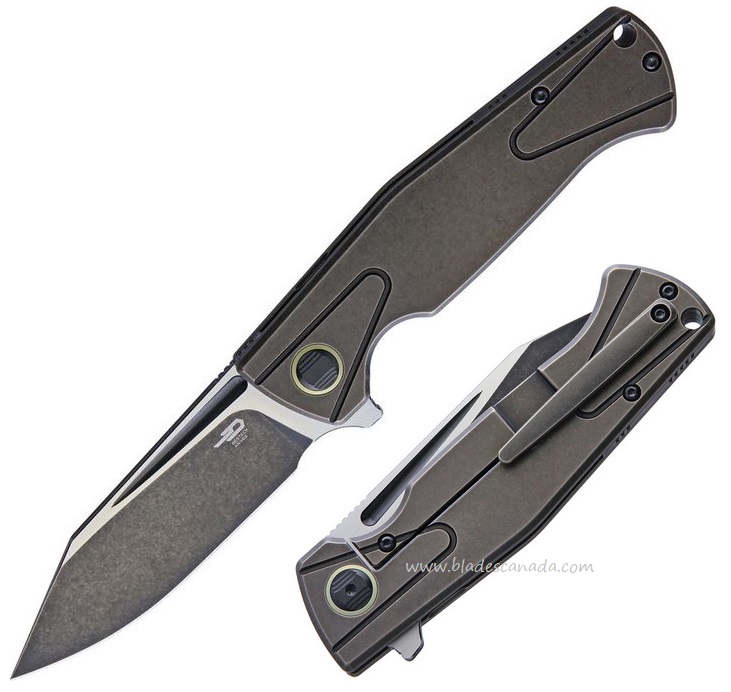 Bestech Horus Flipper Framelock Knife, S35VN Two-Tone, Titanium Bronze, BT1901A - Click Image to Close