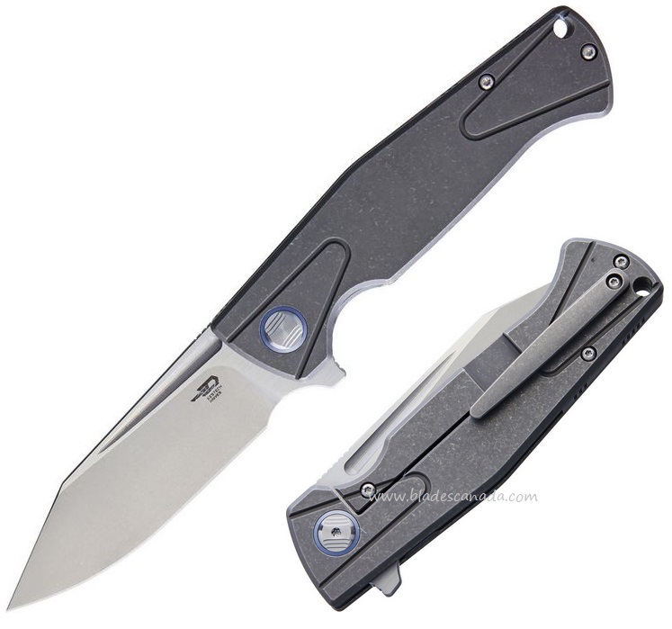 Bestech Horus Flipper Framelock Folder, S35VN Two-Tone, Titanium SW, BT1901B