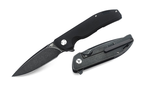 Bestech Bison Flipper Framelock Knife, D2 Drop Point, G10/Titanium, BT1904B-2 - Click Image to Close