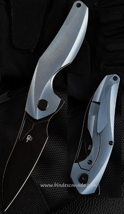 Bestech Reticulan Flipper Framelock Knife, S35VN, Titanium, BT2003B