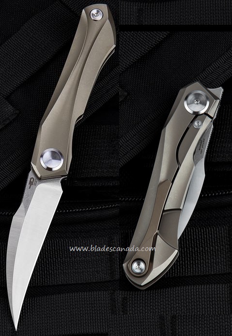 Bestech Ivy Flipper Framelock Knife, S35VN, Titanium Bronze, BT2004B - Click Image to Close