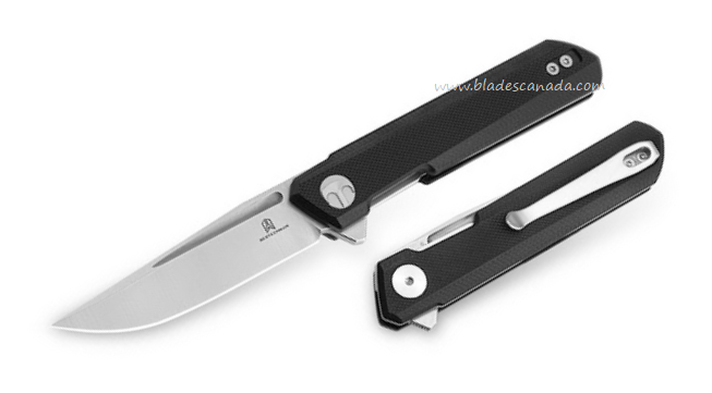 Bestechman Mini Dundee Folding Knife, D2 Satin/SW, G10 Black, BMK03A