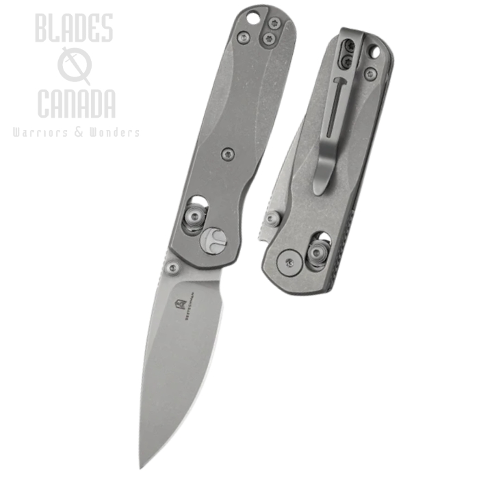 (image for) Bestechman Sprite B-Lock Folding Knife, M390 Dark Bead Blast SW, Titanium Dark Bead Blast SW, BMK21D
