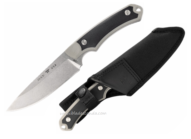 Buck Alpha Guide Select Fixed Blade Knife, Stainless Steel, GFN Black/Grey, 0663GYS