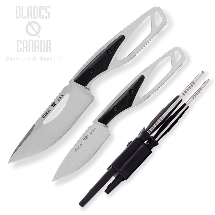 Buck 631 & 635 PakLite Field Combo Kit, 420HC, GFN Black, 0631BKSVP-B