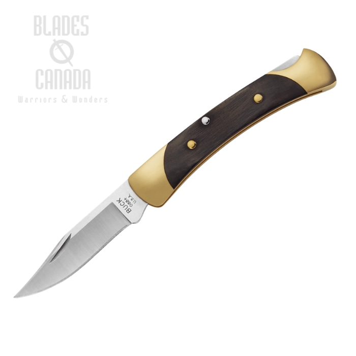 (image for) Buck 055 The 55 Back Lock Folding Knife, 420HC Steel, Ebony/Brass Handle, 0055BRS
