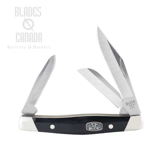 Buck 303 Cadet Slipjoint Folding Knife, 420HC Blade, Synthetic Black, 0303BKS1