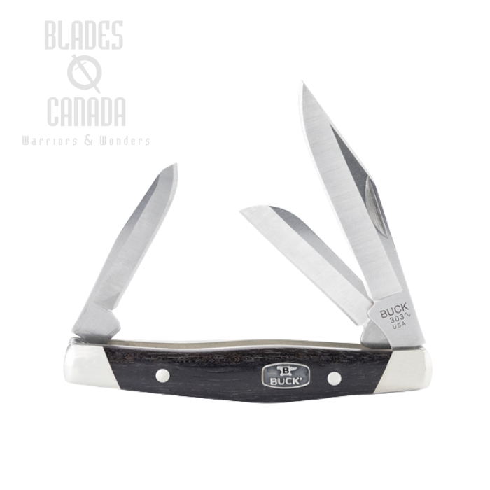 Buck 303 Cadet Slipjoint Folding Knife, 420HC Blade, Wood Ebony, 0303BRS2