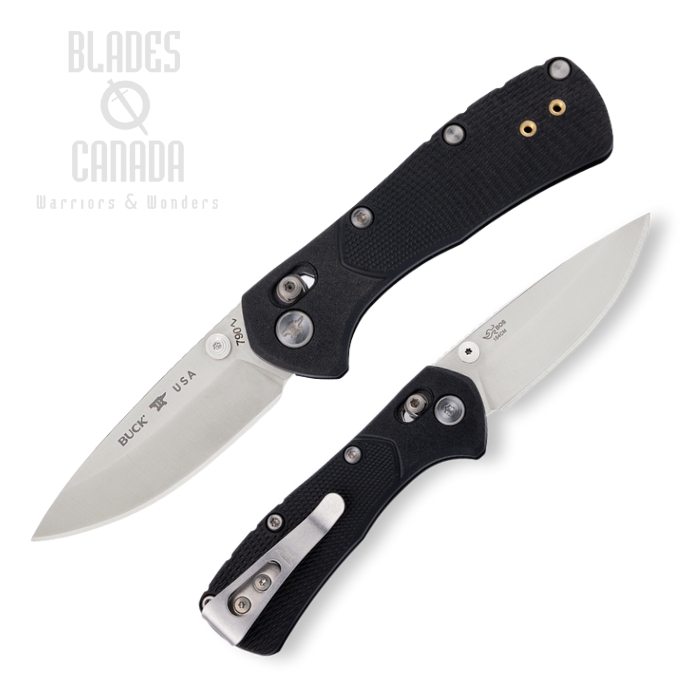 (image for) Buck 790 Mini Range Pro Crossbar Lock Folding Knife, 154CM Satin, GFN Black, 0790BKS1