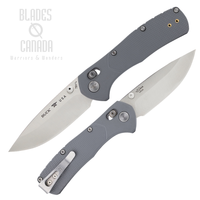(image for) Buck 791 Range Pro Crossbar Lock Folding Knife, 154CM Satin, GFN Grey, 0791GYS1