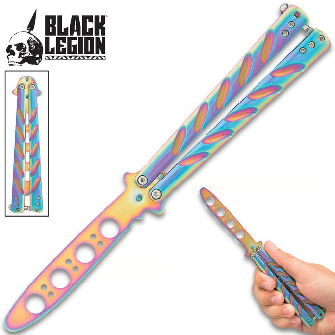 Black Legion Butterfly Trainer, Rainbow Colours, BV269