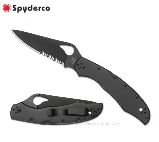 Byrd Cara Cara 2 Folding Knife, Stainless Handle, by Spyderco, BY03BKPS2