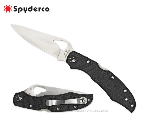 Byrd Cara Cara Gen 2 Folding Knife, FRN Black, by Spyderco BY03PBK2 - Click Image to Close