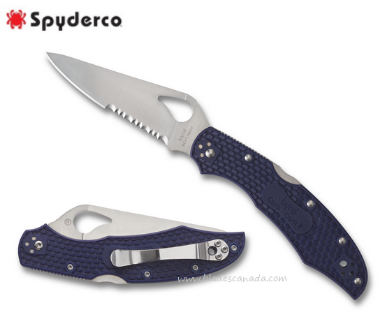 Byrd Cara Cara 2 Folding Knife, FRN Blue, by Spyderco, BY03PSBL2 - Click Image to Close