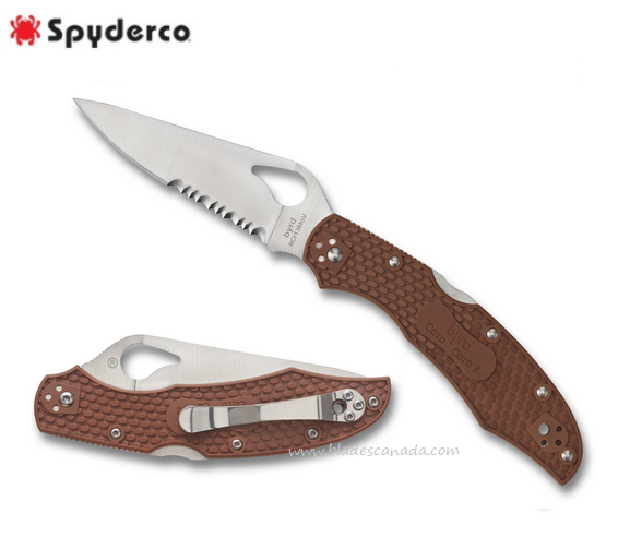 Byrd Cara Cara 2 Folding Knife, FRN Brown, by Spyderco, BY03PSBN2