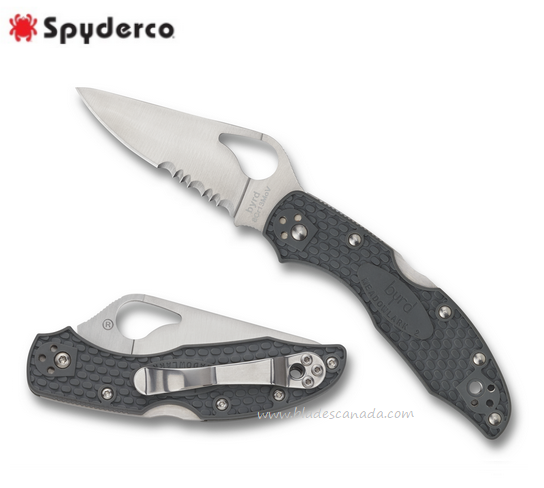 Byrd Meadowlark Folding Knife, FRN Grey, by Spyderco, BY04PSGY2 - Click Image to Close