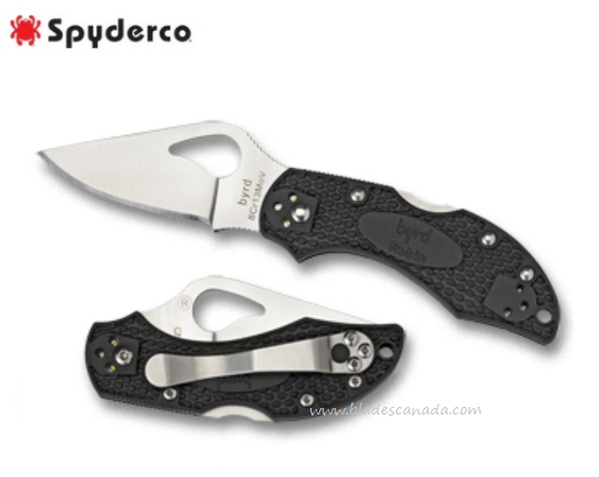 Byrd Robin Gen 2 Folding Knife, FRN Black, by Spyderco, BY10PBK2 - Click Image to Close