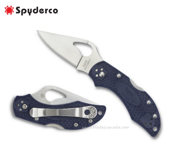 Byrd Robin 2 Folding Knife, FRN Blue, by Spyderco, BY10PBL2