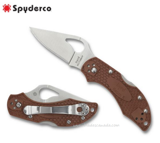 Byrd Robin 2 Folding Knife, FRN Brown, by Spyderco, BY10PBN2