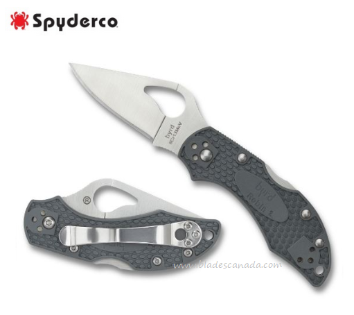 Byrd Robin 2 Folding Knife, FRN Grey, by Spyderco, BY10PGY2