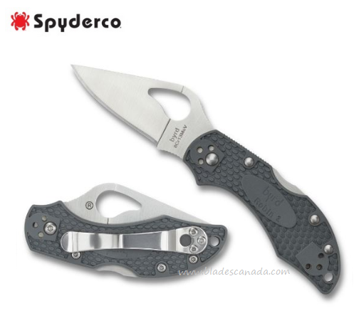 Byrd Robin 2 Folding Knife, FRN Grey, by Spyderco, BY10PGY2 - Click Image to Close