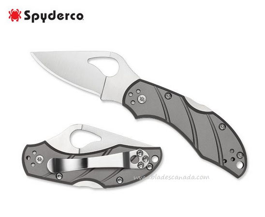 Byrd Robin Gen 2 Folding Knife, Titanium Handle, by Spyderco, BY10TIP2 - Click Image to Close