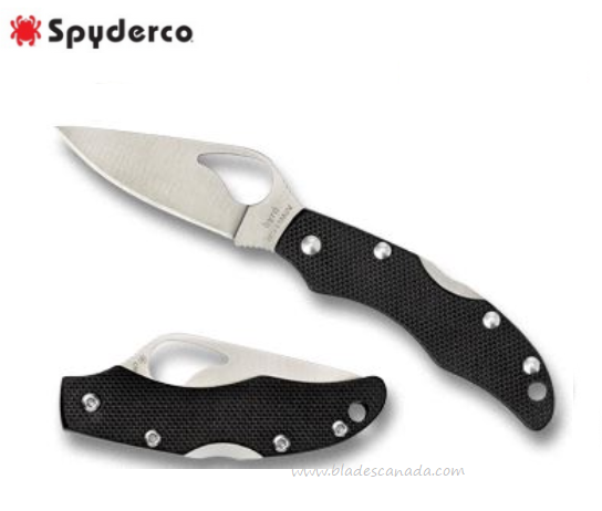 Byrd Finch 2 Folding Knife, G10 Black, by Spyderco, BY11GP2