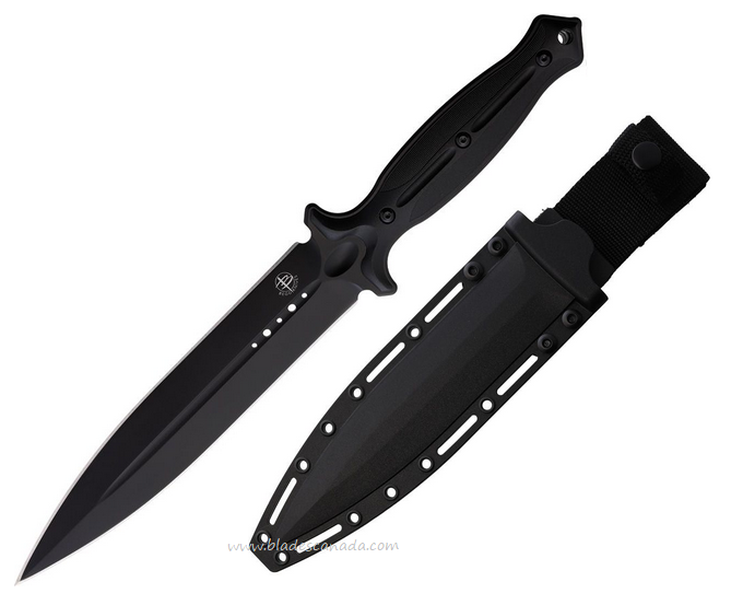 Begg Knives Filoso Fixed Blade Dagger Knife, 1095HC Black, Nylon Black, BG027 Begg Knives Filoso Fixed Blade Dagger Knife, 1095HC Black, Nylon Black, BG027