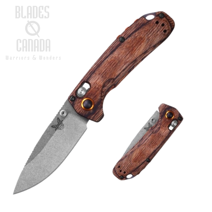 (image for) Benchmade North Fork Folding Knife, CPM S30V, Stabilized Wood Handle, 15032