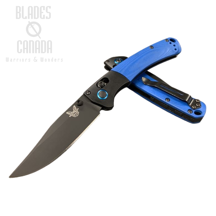 (image for) Benchmade Hunt Mini Crooked River Folding Knife, 20CV, G10 Blue, 15085CU10