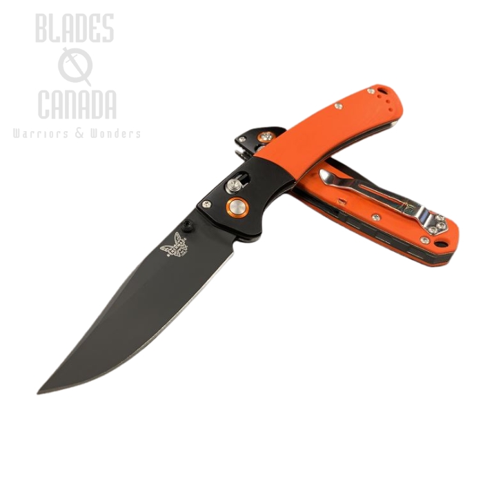 (image for) Benchmade Hunt Mini Crooked River Folding Knife, 20CV, G10 Orange, 15085CU14