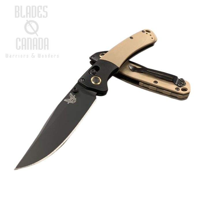 (image for) Benchmade Hunt Mini Crooked River Folding Knife, 20CV, G10 Tan, 15085CU18
