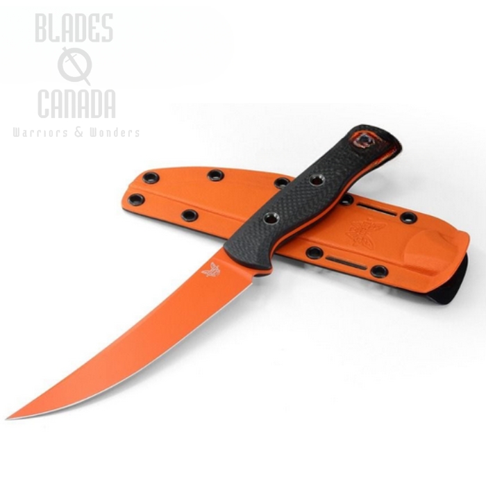 (image for) Benchmade Meatcrafter Fixed Blade Knife, CPM S45VN, Carbon Fiber, 15500OR-2