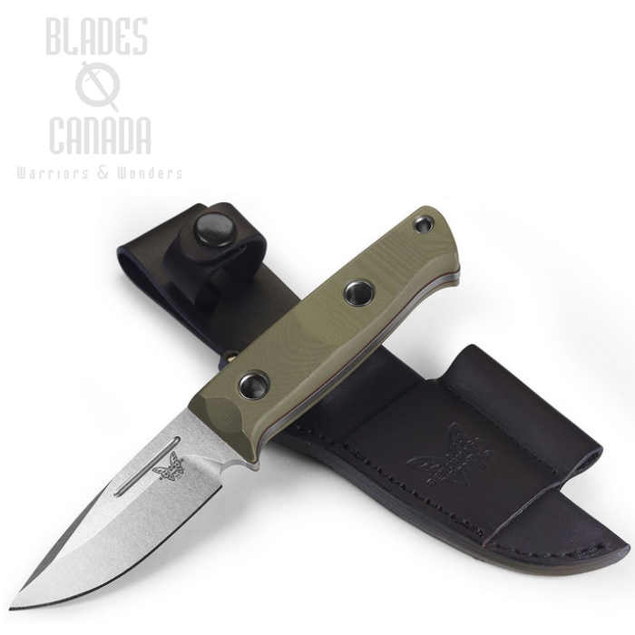 Benchmade Sibert Mini Bushcrafter Fixed Blade Knife, CPM S30V, G10 OD Green/Red, 165-1 (image for) Benchmade Sibert Mini Bushcrafter Fixed Blade Knife, CPM S30V, G10 OD Green/Red, 165-1