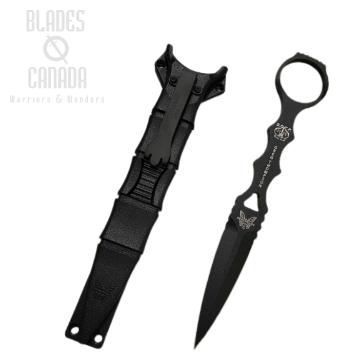 (image for) Benchmade SOCP Dagger Fixed Blade Knife, 440C, Black Sheath, 176BK