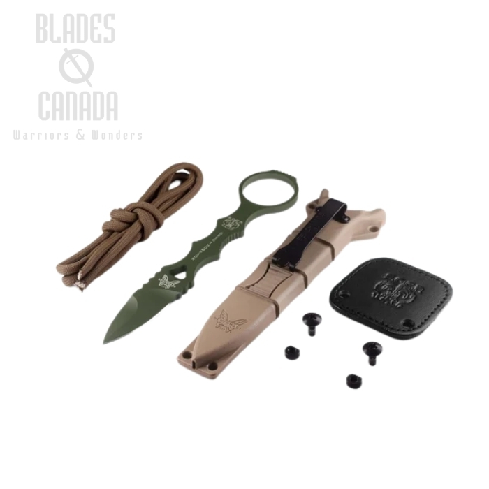 (image for) Benchmade Mini SOCP Dagger Fixed Blade Knife, 440C Olive, Kydex Sheath, 177GN